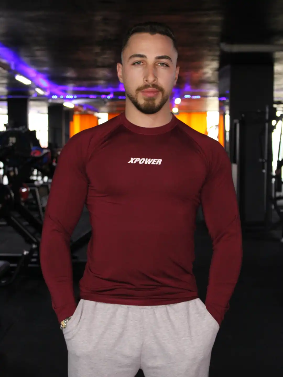 Bordo Uzun Kollu Compression Body