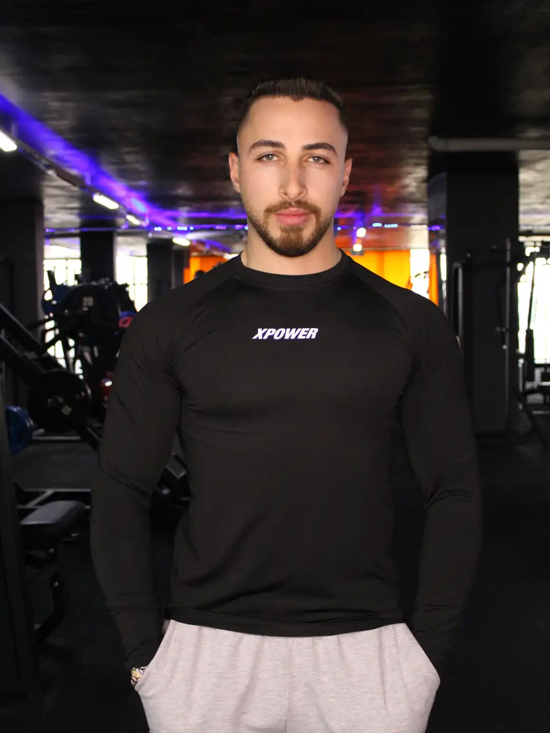 Siyah Uzun Kollu Compression Body